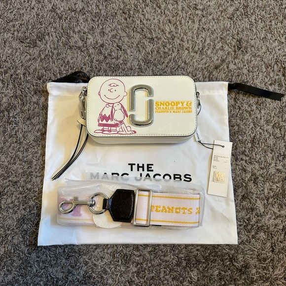 MARC JACOBS✖️SNOOPY MARC JACOBS PEANUTS The Snoopy Cotton Canvas Mini Tote Bag Yellow